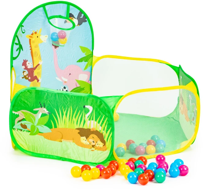 Sausas baseinas vaikams Iplay 130x130x80 cm su 50 kamuoliukų