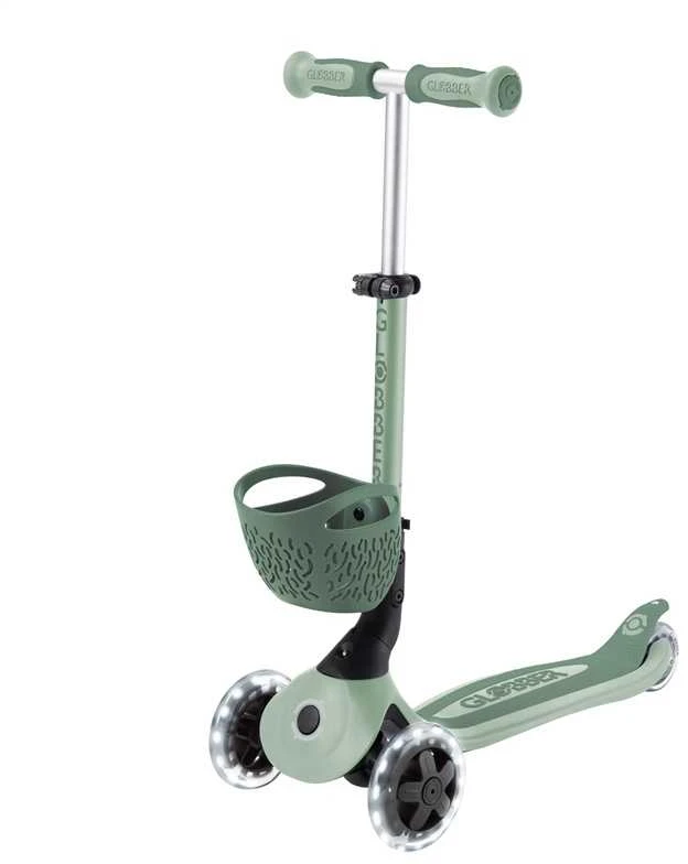 GLOBBER paspirtukas Go Up Baby Lights 360, 3in1, pastelinis žalias, 844-104