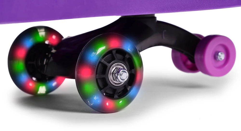 Gravitacinė mašinėlė vaikams su LED ratais, violetinė ECOTOYS