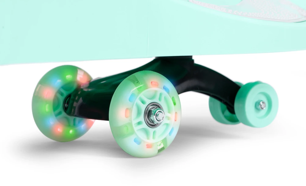 Gravity ride vaikiška transporto priemonė LED ratai žalia ECOTOYS