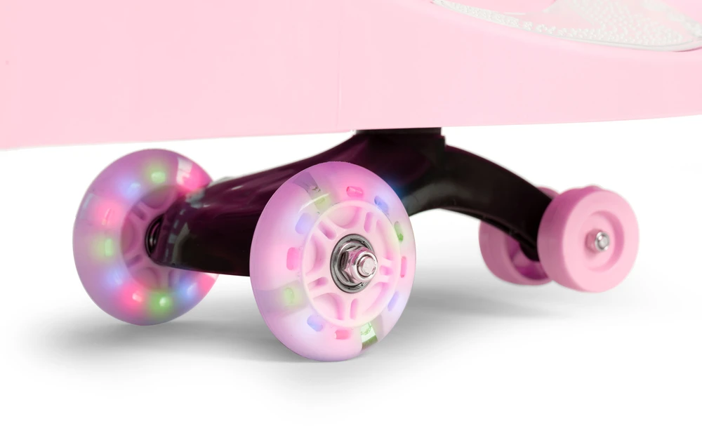 Vaikiškas mašinėlė su LED ratais rožinis ECOTOYS
