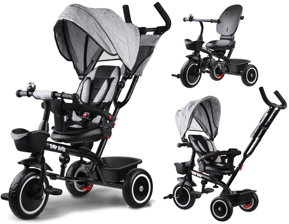Jokomisiada Vaikiškas triratis dviratis „Tiny Bike 3in1“ su stogu ROTATABLE SP0650