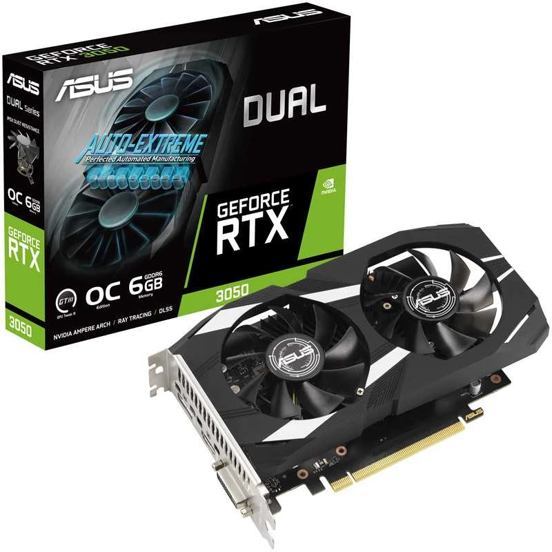 Vaizdo plokštė ASUS Dual GeForce RTX 3050 OC Edition 6GB GDDR6