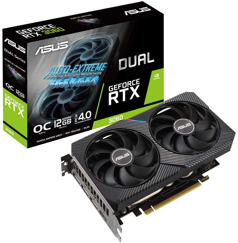 Vaizdo plokštė ASUS GeForce RTX 3060 DUAL 12GB OC V2, GDDR6, PCI Express 4.0