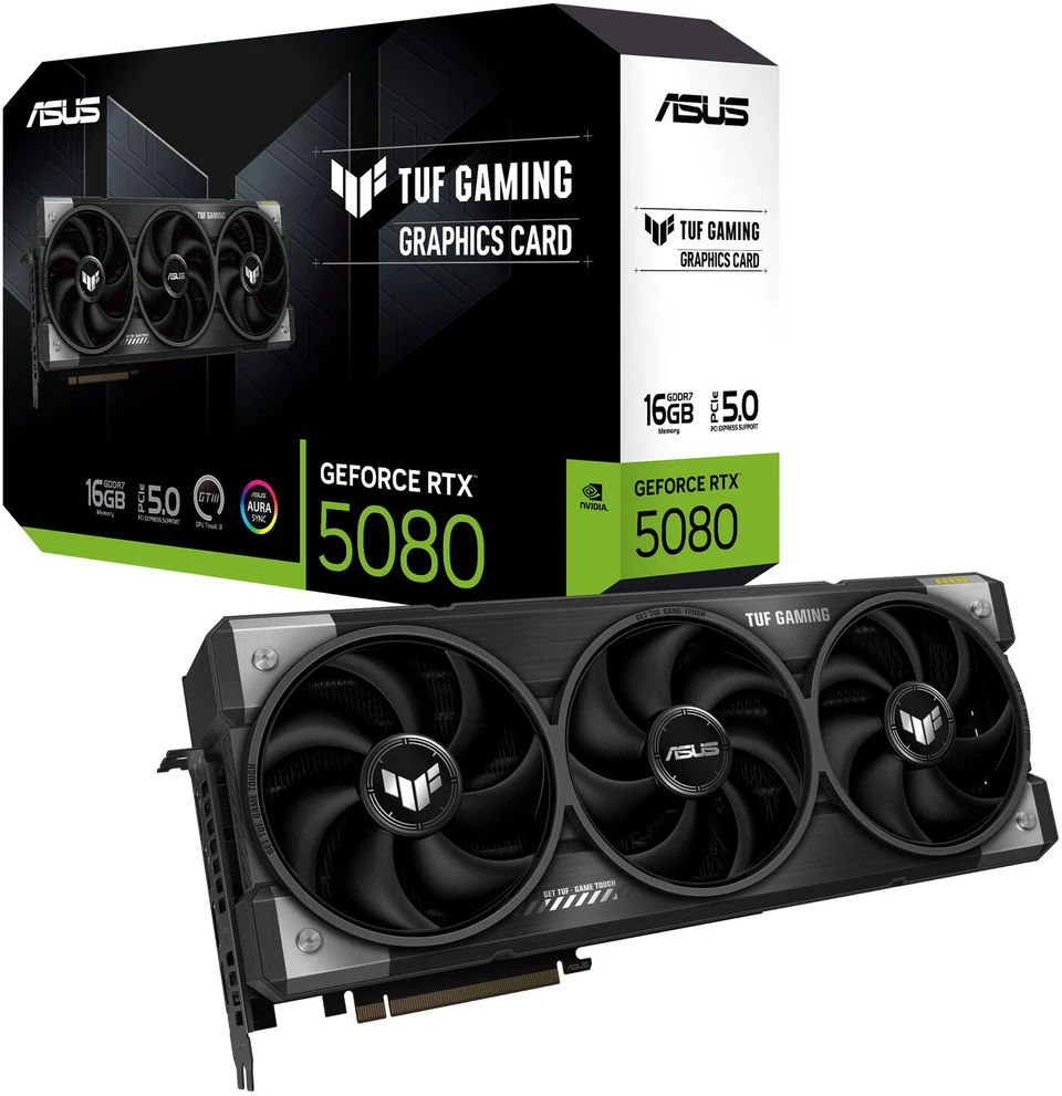 Vaizdo plokštė ASUS TUF Gaming TUF-RTX5080-16G-GAMING NVIDIA GeForce RTX 5080 16 GB GDDR7