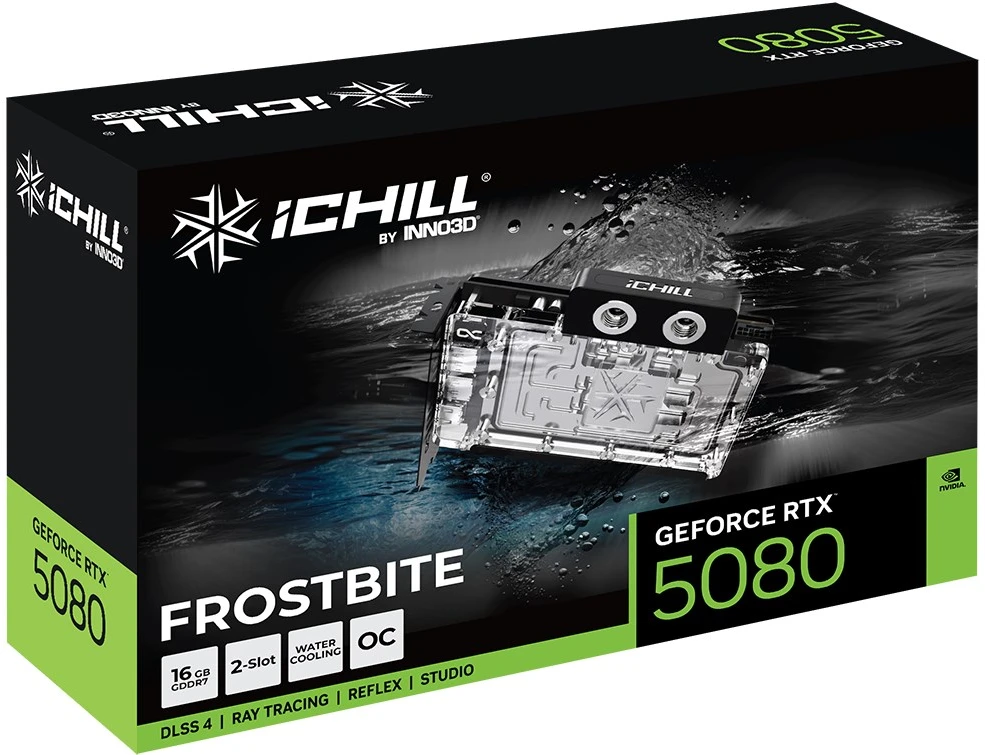 Vaizdo plokštė „Inno3D iChill GeForce RTX 5080 FROSTBITE“ NVIDIA 16 GB GDDR7