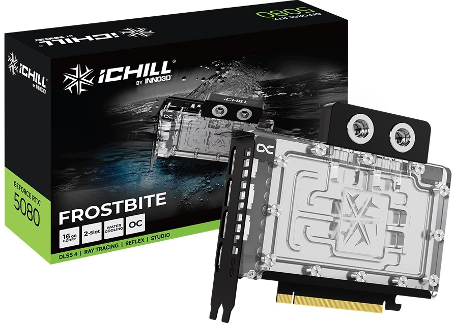 Vaizdo plokštė „Inno3D iChill GeForce RTX 5080 FROSTBITE“ NVIDIA 16 GB GDDR7