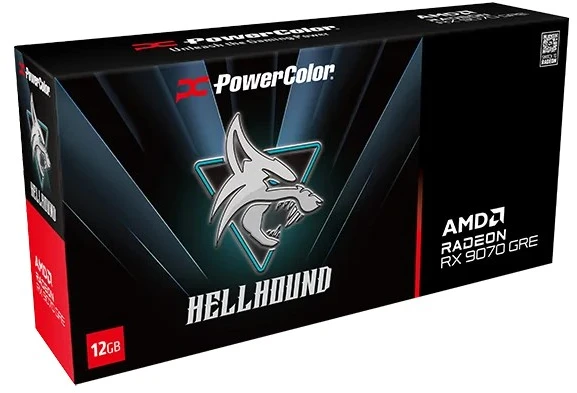 Vaizdo plokštė PowerColor Radeon RX 9070 GRE Hellhound 12GB OC