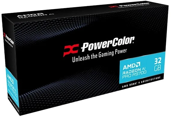 PowerColor AI PRO R9700 32G-B vaizdo plokštė