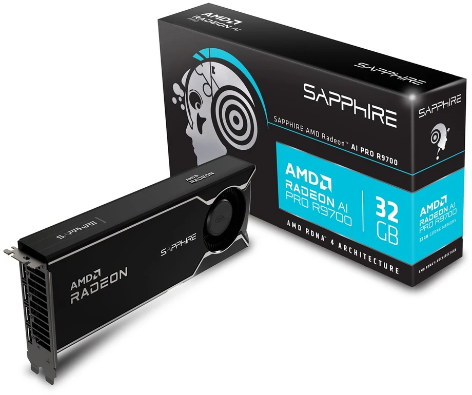 SAPPHIRE AI PRO R9700 32 GB vaizdo plokštė
