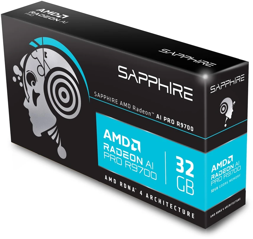 SAPPHIRE AI PRO R9700 32 GB vaizdo plokštė