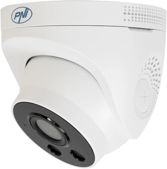 Vaizdo stebėjimo kamera PNI IP505J POE, 5MP, kupolinė, 2.8mm, skirta naudoti lauke, balta