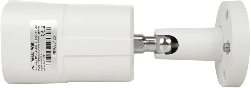Vaizdo stebėjimo kamera PNI IP818J, POE, cilindrinė 8MP, 2.8mm, skirta naudoti lauke, balta