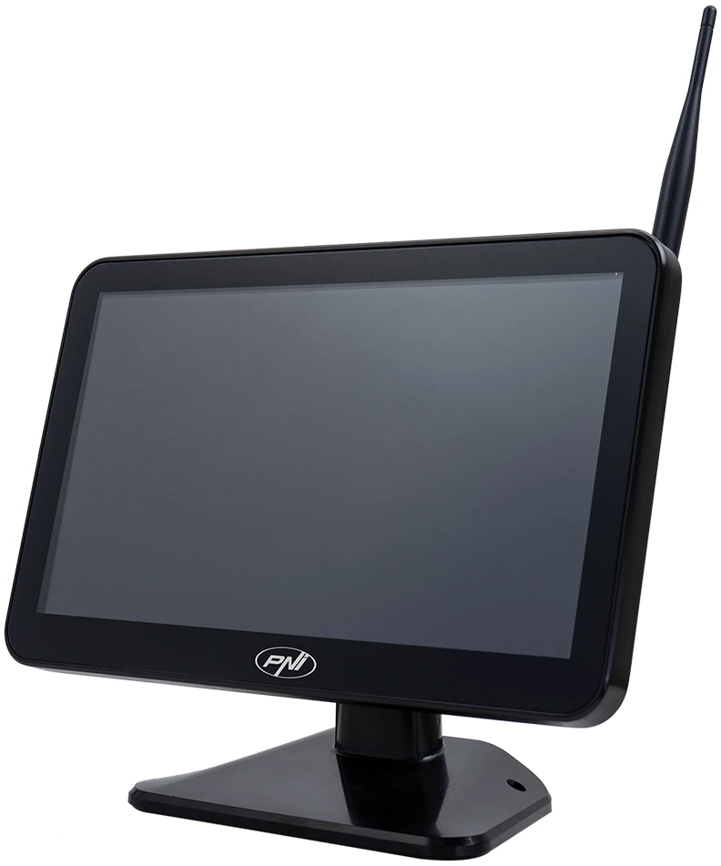 Vaizdo stebėjimo rinkinys PNI House WiFi650 – 4 Full HD „Wi-Fi“ P2P kameros ir 12 colių LCD monitorius