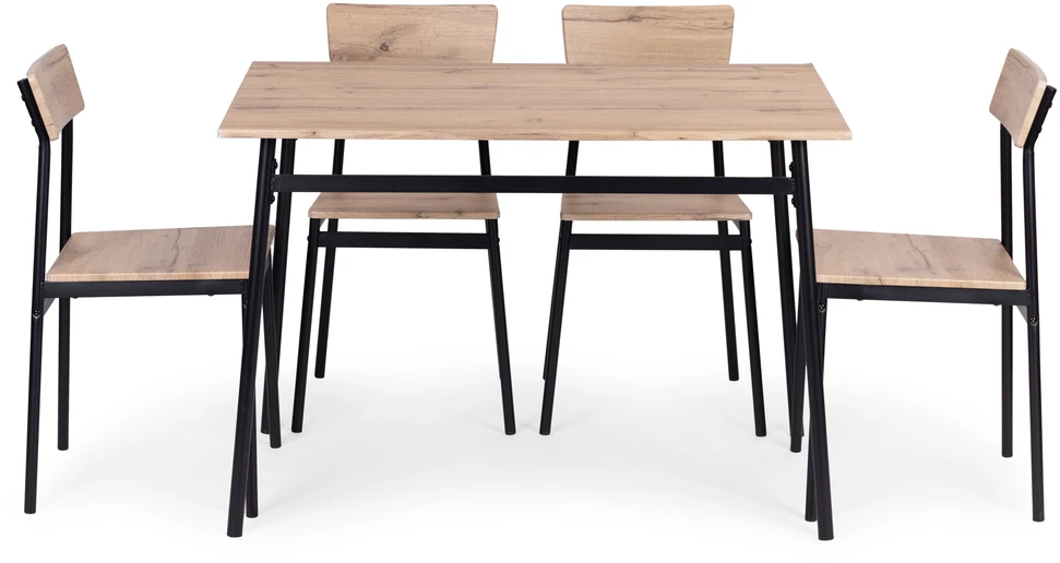 Valgomojo baldų komplektas stalas + 4 kėdės MALMO ModernHome