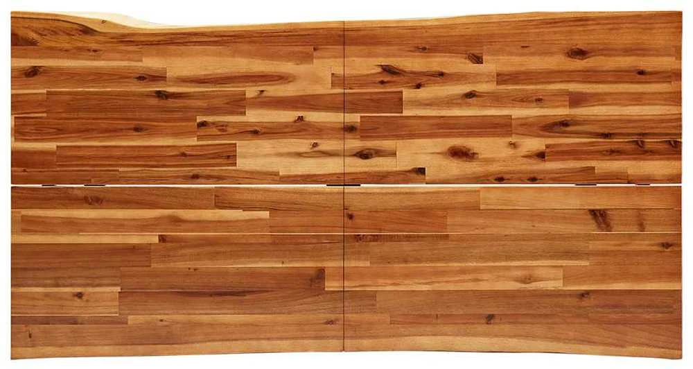 Valgomojo stalas su gyvu kraštu, 160x80x75cm, akacijos masyvas