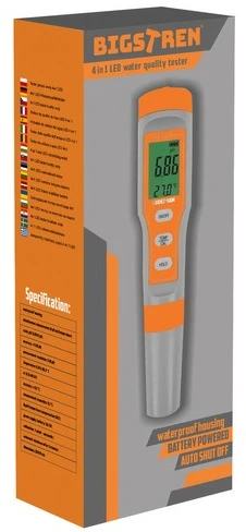 Vandens kokybės testeris 4in1 LED Bigstren 23534