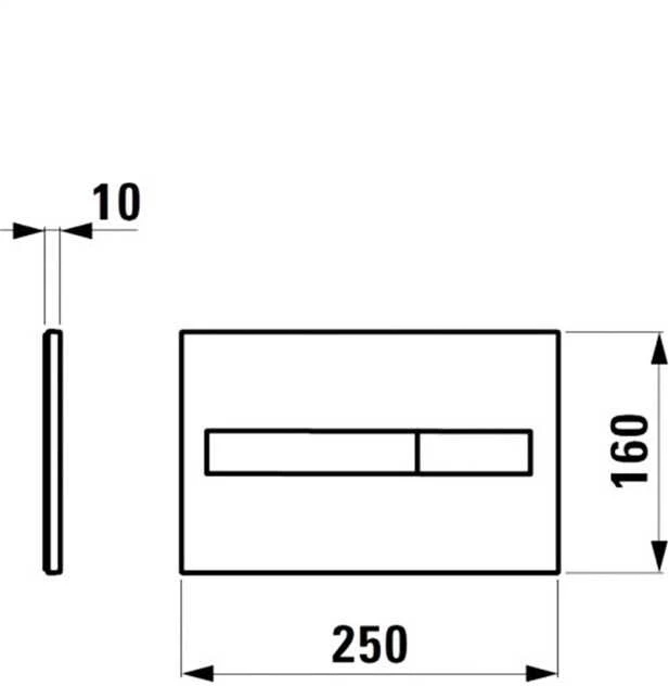 Laufen WC klavišas LIS Dual Flush, chromas 8956610040001