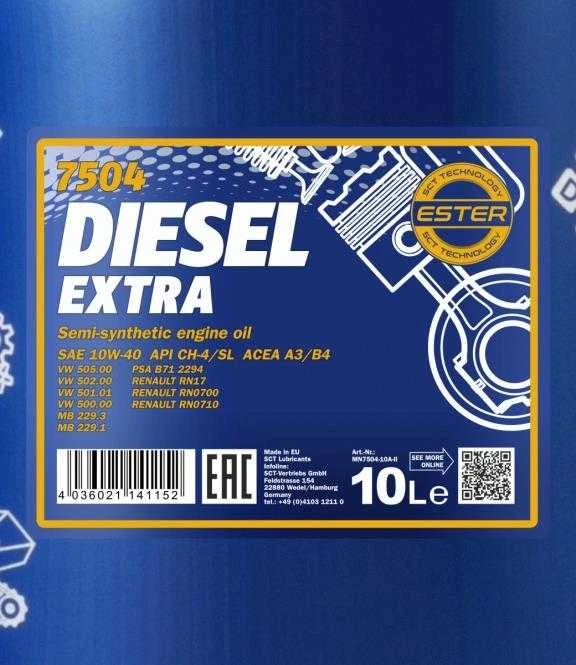 VARIKLIŲ TEPALAS „MANNOL DIESEL EXTRA 10W40“