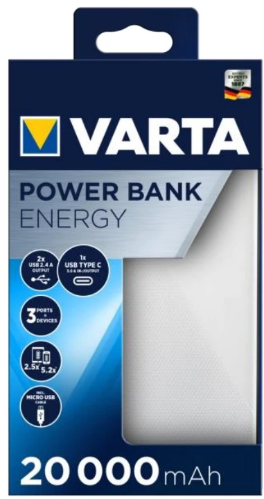 Varta Power bank Energy 20000mAh 57978 išorinė baterija (powerbank)