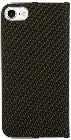 Vennus Book CARBON dėklas su rėmeliu skirtas Apple iPhone 12 Mini juodos spalvos