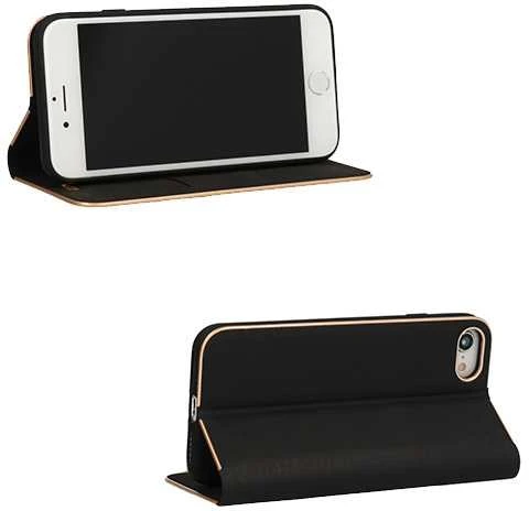 Vennus Book dėklas su rėmeliu skirtas Apple iPhone 12 Pro Max juodos spalvos