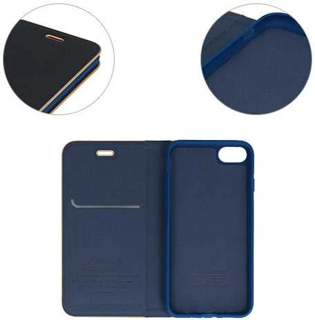 Vennus Book dėklas su rėmeliu skirtas Apple iPhone 14 Pro Max mėlynos spalvos