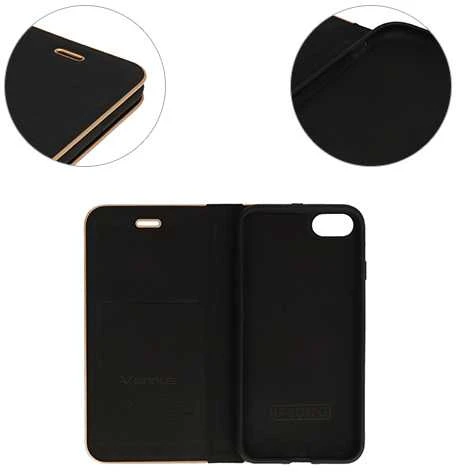 Vennus Book dėklas su rėmeliu skirtas Apple iPhone 12 Pro Max juodos spalvos