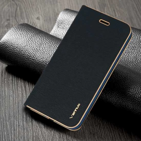 Vennus Book dėklas su rėmeliu skirtas Samsung Galaxy S24 Plus mėlynos spalvos