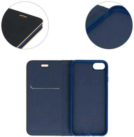 Vennus Book dėklas su rėmeliu skirtas Samsung Galaxy S22 Plus mėlynos spalvos