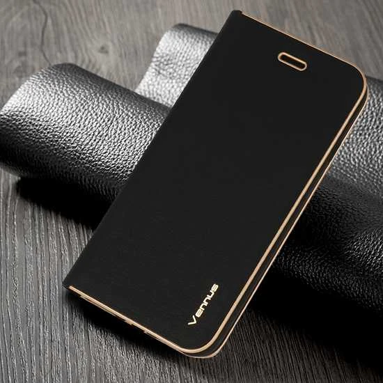 Vennus Book dėklas su rėmeliu skirtas Xiaomi Poco X4 Pro 5G juodos spalvos