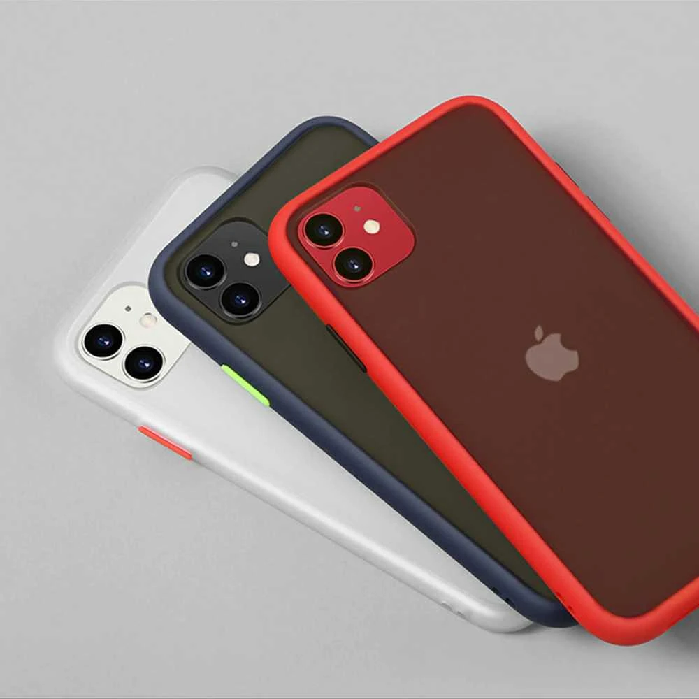 Vennus Color Button Bumper Apple iPhone 11 Pro dėklas telefonui raudonos spalvos