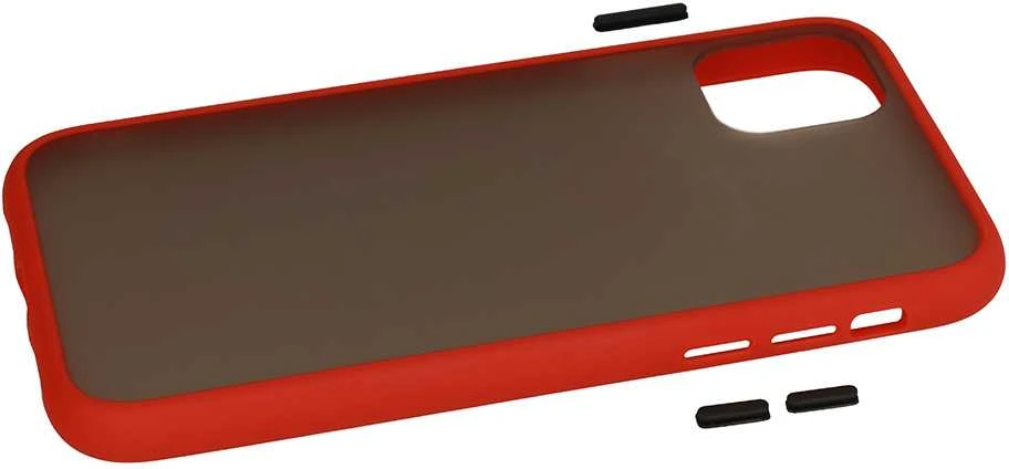 Vennus Color Button Bumper Apple iPhone 11 Pro dėklas telefonui raudonos spalvos