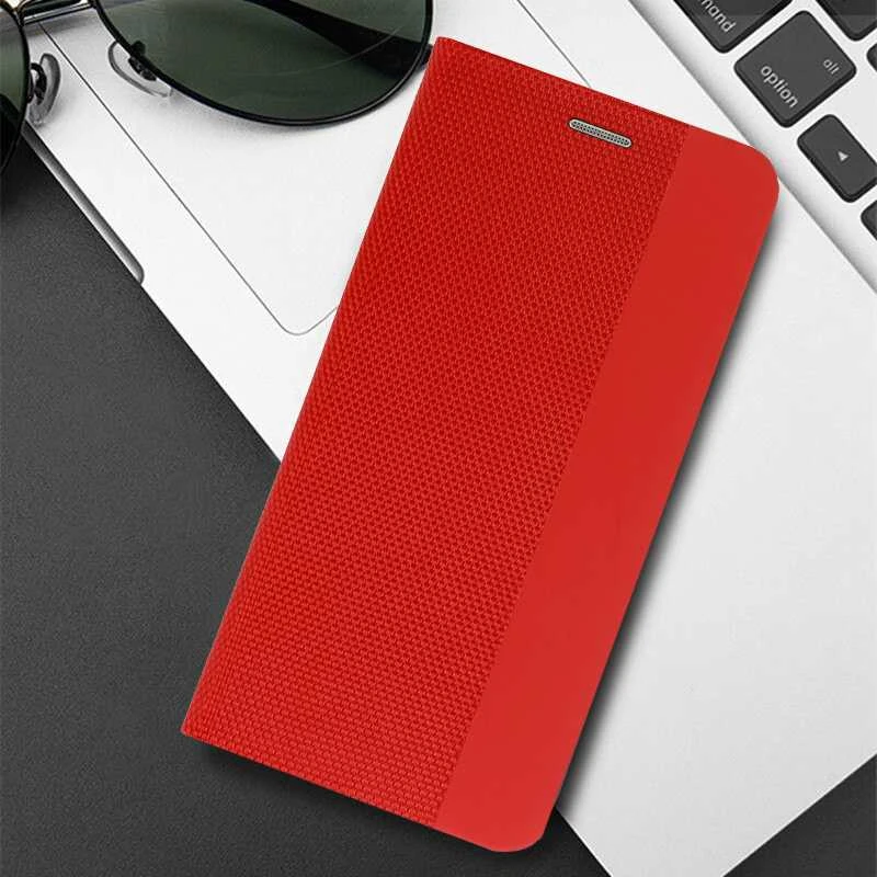 Vennus SENSITIVE Book skirtas Apple iPhone 13 Pro Max dėklas telefonui raudonos spalvos