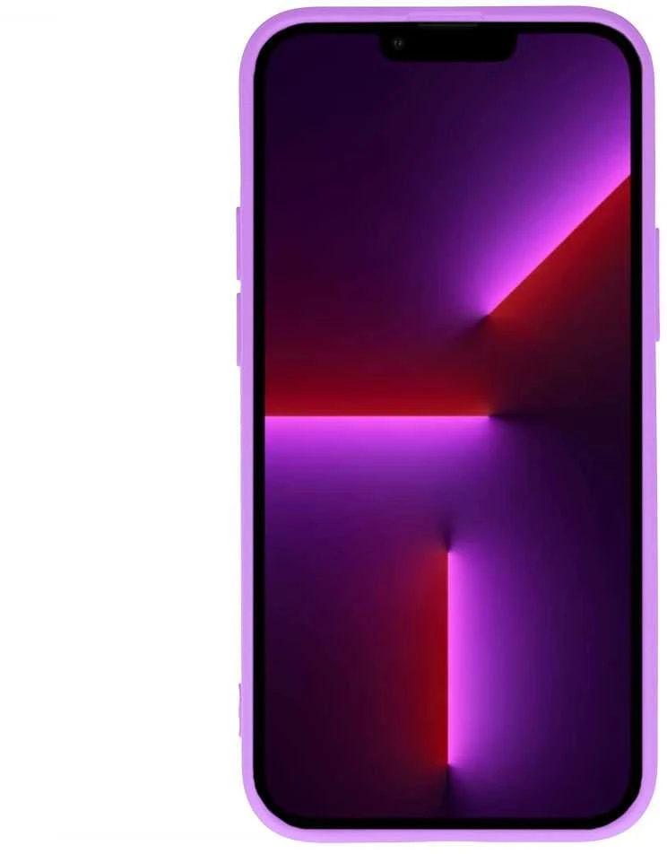 Vennus silikoninis Heart dėklas skirtas iPhone 14 Plus 1 dizaino, violetinės spalvos