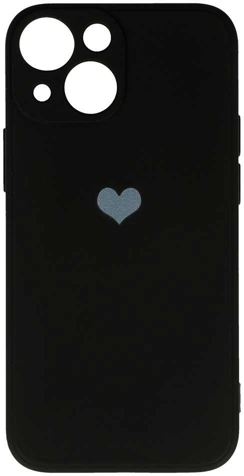 Vennus silikoninis Heart dėklas skirtas Apple iPhone 14 Plus design 1 juodos spalvos