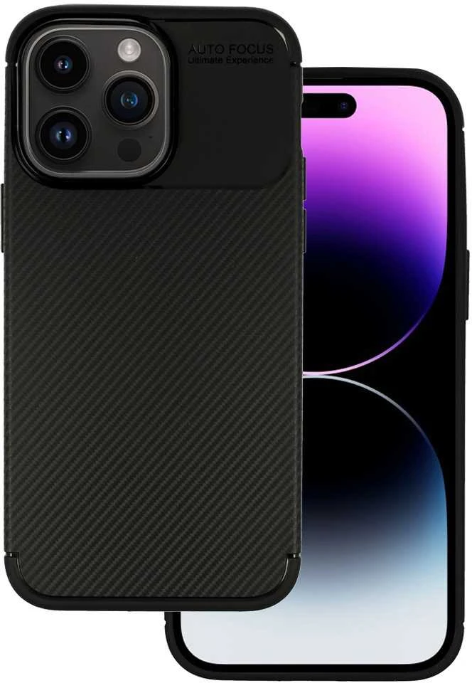 Dėklas Tel Protect Carbon Elite skirtas Apple iPhone 15 Pro Max juodos spalvos