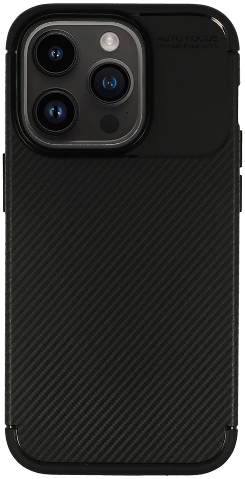 Dėklas Tel Protect Carbon Elite skirtas iPhone 14 Pro juodos spalvos