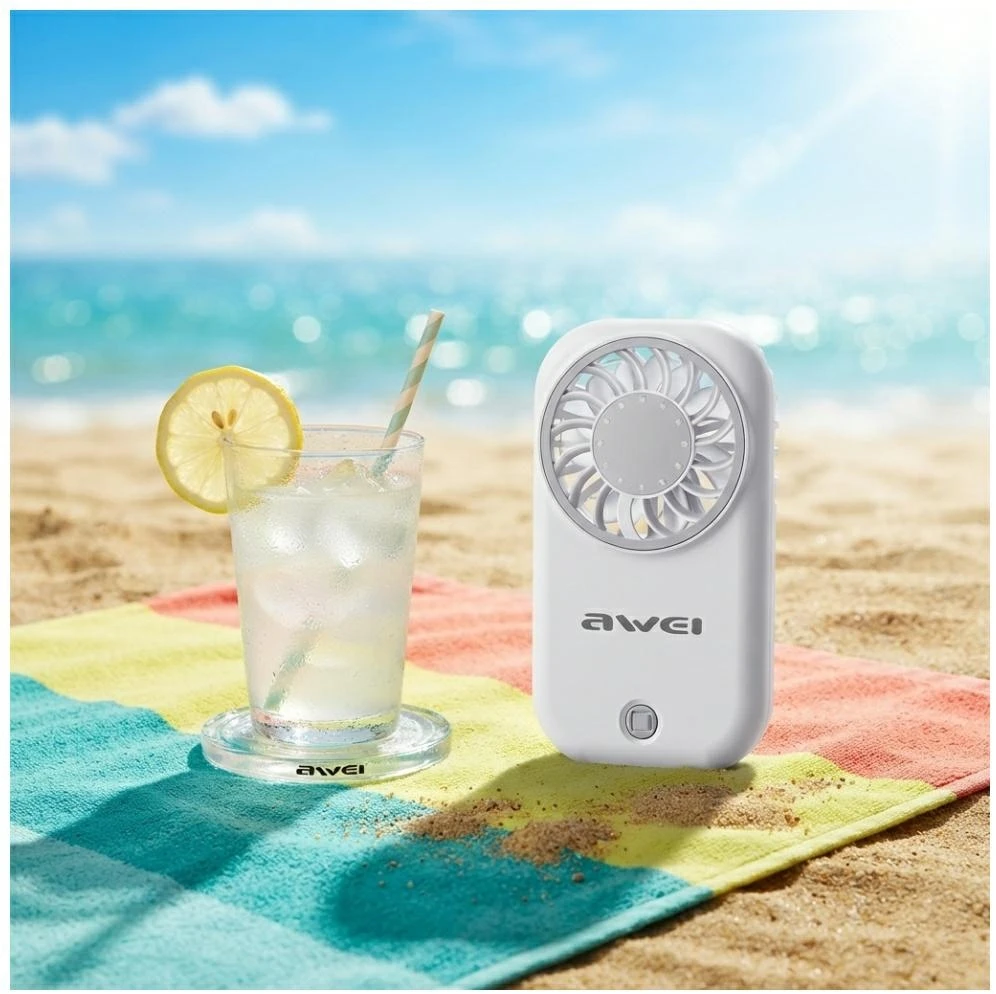 Ventiliatorius Handheld Fan AWEI F57 Baltas