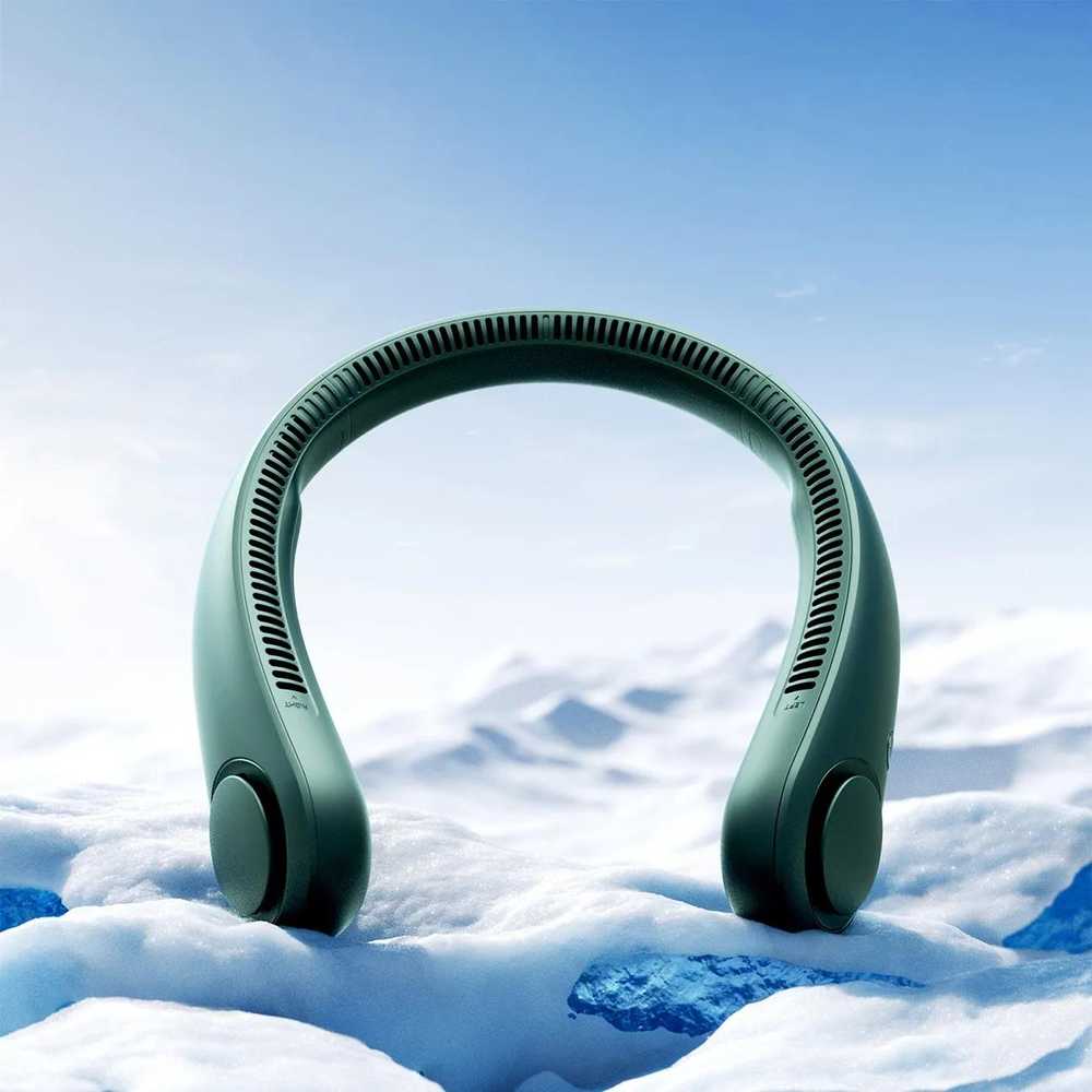 Ventiliatorius Jisulife Neck Fan Life3 Portable USB Neck Fan – Žalias