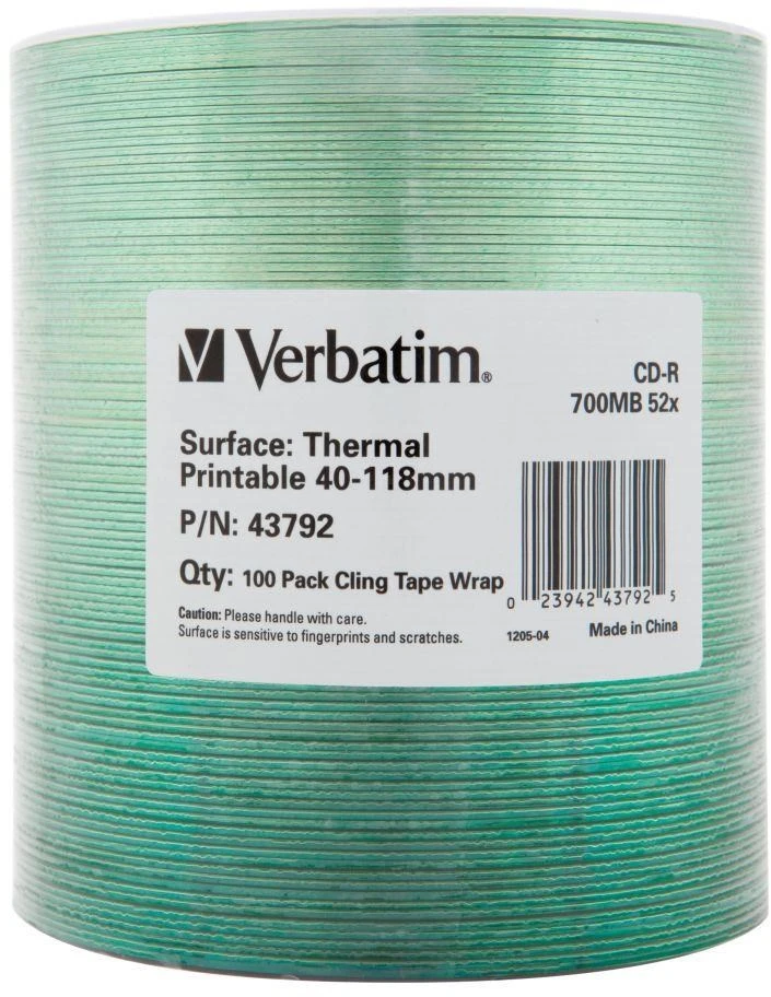 VERBATIM 43792 CD-R Verbatim 100 pcs, 700MB, 52x