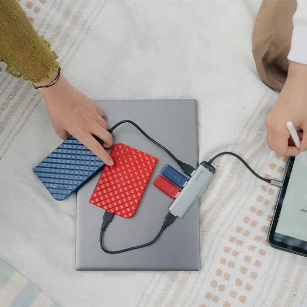 Verbatim Adapteris Hub USB-C - 4xUSB-A 3.2 pilkos spalvos 49147