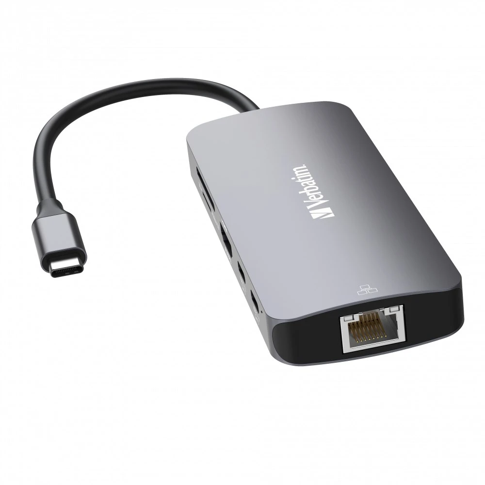 Verbatim CMH-09 C tipo USB 10000 Mbit/ai Sidabras