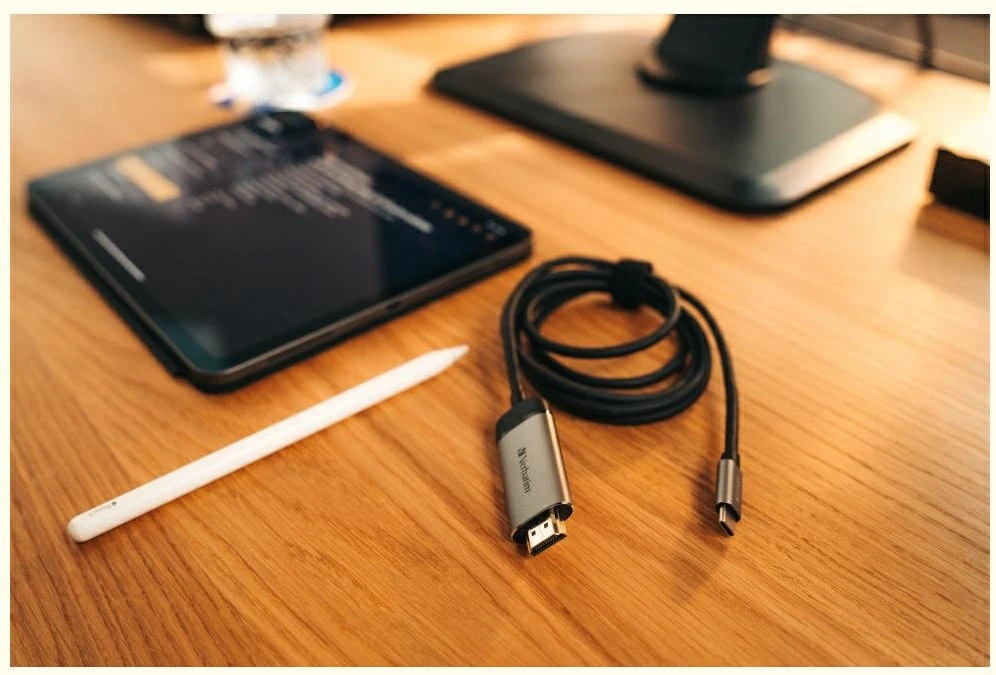 Verbatim 49144 vaizdo kabelio adapteris 1,5 m C tipo USB HDMI Juoda, Sidabras