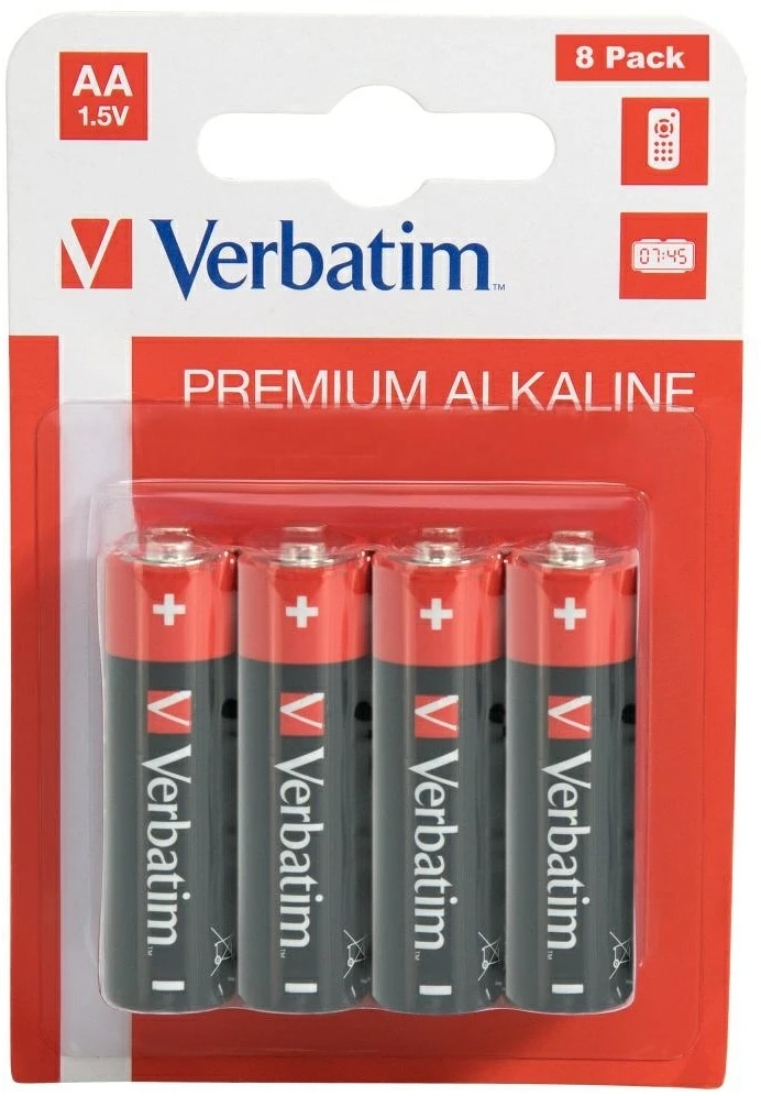 Verbatim šarminė baterija AA LR6 8vnt 49503