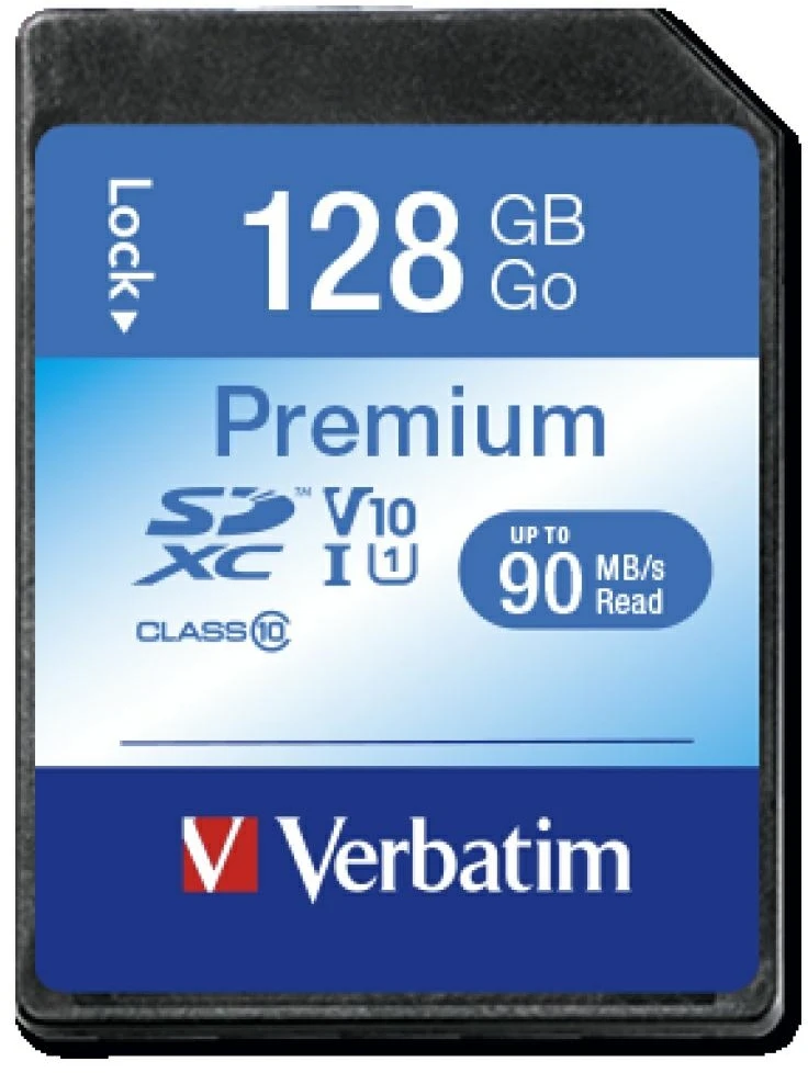 Atminties kortelė Verbatim Premium 128GB, 600x, SDXC UHS-I / V44025