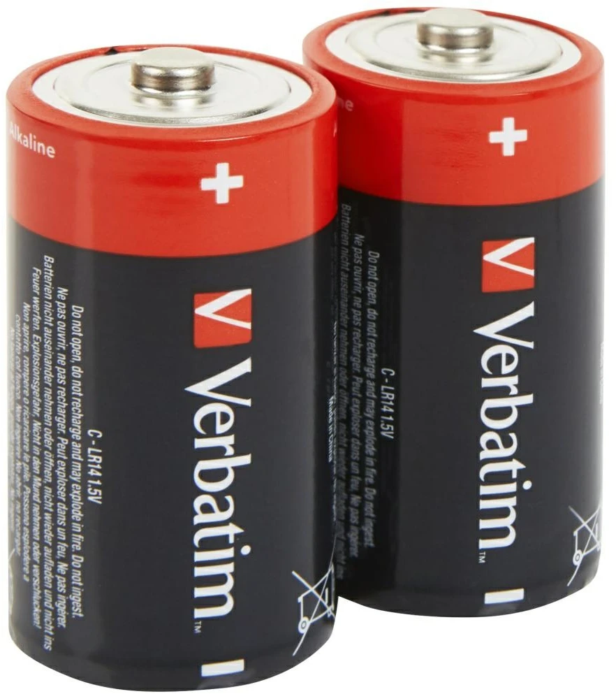 Verbatim Alkaline Baterija C LR14 2vnt juodos spalvos 49922