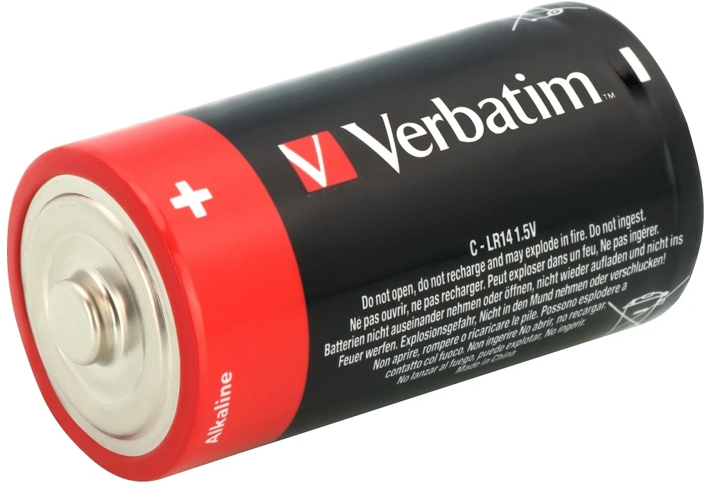 Verbatim Alkaline Baterija C LR14 2vnt juodos spalvos 49922