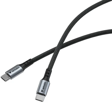 Verbatim 31845 Sync & Charge Kabelis USB-C į USB-C 60W 480Mbps 120cm, Pilka/Juoda