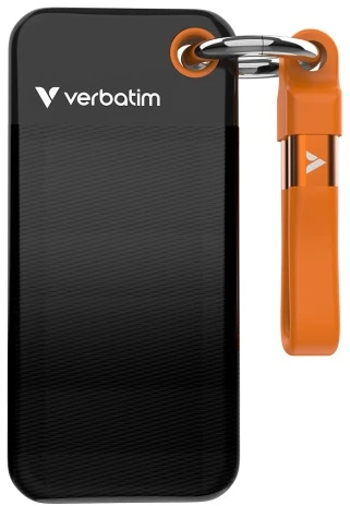 Verbatim 32193 Išorinis kietasis diskas SSD 1TB, USB-C 3.2 Gen 2, M.2, iki 1000MB/s, Juoda/Oranžinė